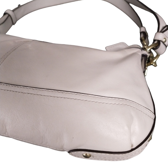 Coach Soft Leather Cream Crossbody/Shoulder Bag - Picture 12 of 15